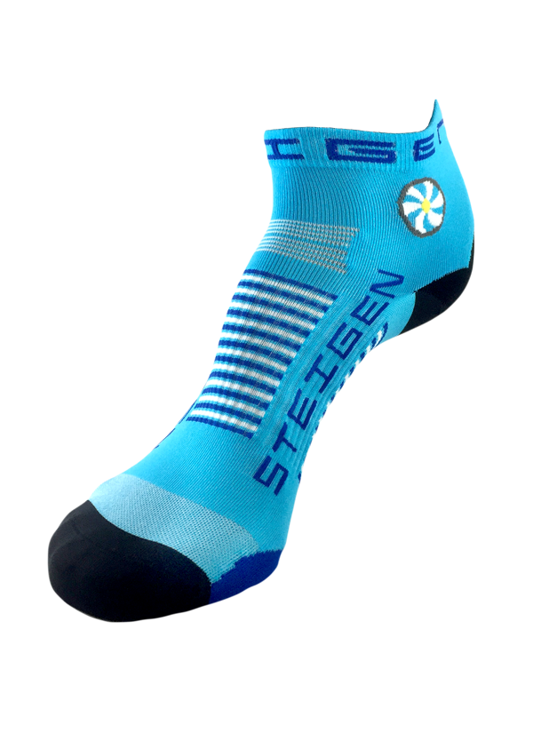 Steigen 1/4 Length Breezy Blue Socks - The Running Company - Running ...